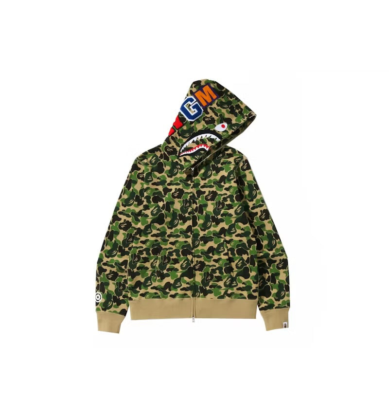 Bape Green Camo Shark Zip Up